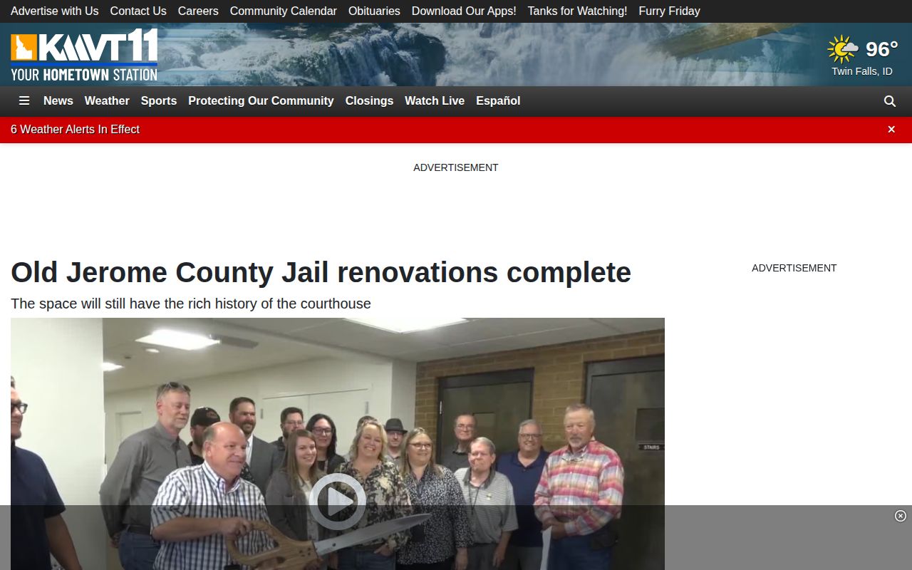 Report distinguishing Jerome County's former courthouse jail from the current facility